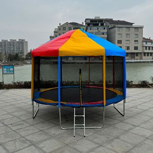 Carpa Redonda Grande para Niños y Adultos, Trampolín Colorido para Exteriores con Protección Solar - Product Image 2