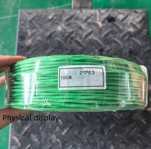 Fil de thermocouple de type K haute température, <span class=keywords><strong>gaine</strong></span> en silicone verte/blanche, fil de détection de température - Product Image 5