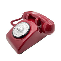 Téléphone filaire antique du fabricant, enregistreur vocal rétractable pour livre d'or de mariage, enregistrement vocal, téléphone fixe à cadran rotatif