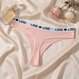 Tangas de Algodón para Mujer al por Mayor, de Moda, Lisas, de Talle Bajo, Sexys, Transpirables, Deportivas, Ropa Interior Femenina OEM ODM - Product Image 3