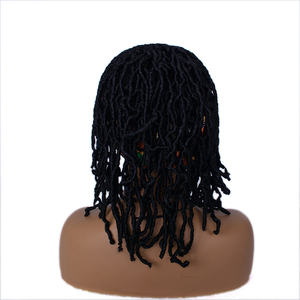 Perruques synthétiques tressées à la main Aishili Factory en gros avec bandeau coloré pour femmes noires - Product Image 3
