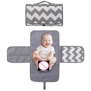 Logo personalizzato fasciatoio portatile per pannolini per bambini tappetino pieghevole impermeabile da viaggio all'aperto per borsa Organizer multifunzionale per <span class=keywords><strong>mamma</strong></span>/<span class=keywords><strong>papà</strong></span> - Product Image 4