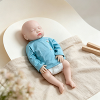 Reborn-Babypuppe 18 Zoll Vollkörper Weich Silikon Realistisch Neugeborenes für Säuglingspflege-Training Elternpraxis