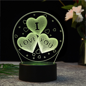 Luz creativa de regalo con degradado de 16 colores, lámpara de <span class=keywords><strong>noche</strong></span> Led para dormitorio, lámpara de escritorio Led, luz de <span class=keywords><strong>noche</strong></span> 3D - Product Image 3