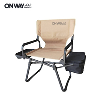 Mneway — chaise de Camping pliante, en aluminium, avec Table latérale et sac refroidisseur