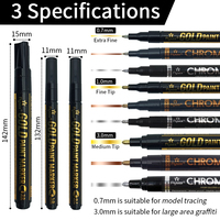 Offre Spéciale – Marqueur Métallique Effet Miroir 0,7 mm Or, Argent, Cuivre – Stylo Peinture Brillante Permanente et Imperméable pour Écriture sur Papier
