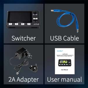 เครื่องผสมวิดีโอหลายกล้อง FEELWORLD L2 PLUS หน้าจอสัมผัส LCD 5.5 นิ้ว ควบคุม PTZ โครมาคีย์ USB3.0 สตรีมสด hdmi สวิตช์ - Product Image 6