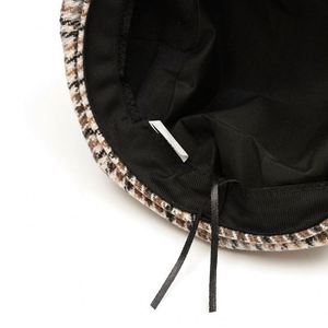 Gorro de boina retro japonés para mujer, estilo literario, cálido para otoño e invierno, con estampado a cuadros, gorra de pintor de moda, gorra de 8 paneles tipo Newsboy - Product Image 5