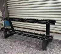 Support de rangement pliable pour haltères à deux niveaux SK, support en PU, équipement de gym commercial, organisateur de poids libres