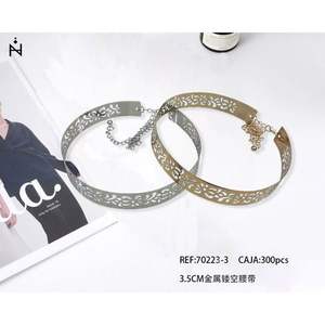 Cinturón Metálico Angelina con Diseño Calado de 3.5 cm, Cadena de Cintura Bohemia, Accesorio de Moda de 34 cm a 50 cm - Product Image 2