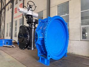 DN2600 PN10 DI QT450 Doppelt Exzentrisches Doppelflansch-Absperrventil mit Elektrischem Antrieb - Product Image 3