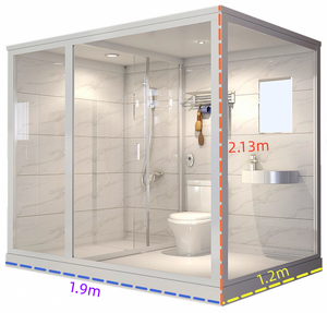 Modulare completo integrato tutto In uno prefabbricato bagno Pod nuovo Design <span class=keywords><strong>doccia</strong></span> e WC bagno - Product Image 3