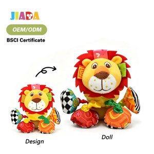 Jouet hochet sonore personnalisé avec logo, en peluche douce, en forme d'éléphant, à suspendre au lit de bébé, anneau de dentition animal, jouet éducatif précoce pour nourrisson - Product Image 1
