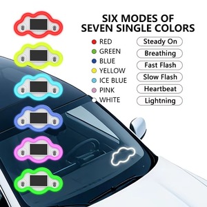 ไฟตกแต่งรูปทรงเมฆสำหรับกระจกรถยนต์ ไฟ LED RGB สร้างบรรยากาศภายในรถยนต์ โหมดแสง 6 รูปแบบ - Product Image 2