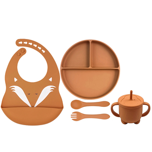 Set de Alimentación de Silicona para Bebés, Plato con Cuchara y Tenedor, Vajilla Infantil, Plato de Alimentación con Succión, Set de Cubiertos - Product Image 4