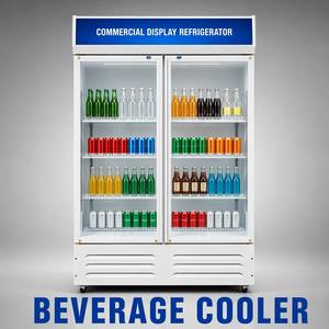 Vitrine Réfrigérée Commerciale sur Pied pour Boissons, Réfrigérateur à Double Porte Vitrée, Faible Niveau Sonore, pour Red Bull - Product Image 4