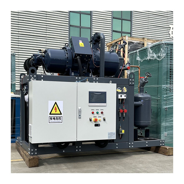 Air Cooled Screw Condensing Unit with Electric Control Panel for Cold Storage Project Frozen Meat Storage