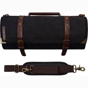 Free Sample Professional High Quality Kitchen Knives case <b>Folding</b> Chefs Knife Set Roll Storage Organizer <b>Bag</b> - Product Image 4
