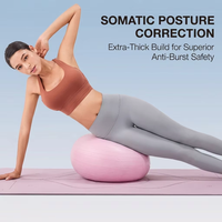 Ballon d'exercice en PVC Donut pour Yoga, Pilates et Kinésithérapie, 900g, Épaissi, Charge statique 800kg, Durable, Dégonflage lent, Anti-éclatement
