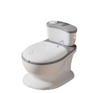 Siège de toilette pour enfants avec couvercle, capacité de charge de 50 kg, pour l'apprentissage de la propreté, couleur unie, matériau PP - Product Image 2