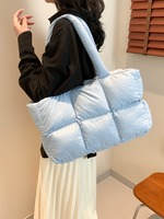 Sac fourre-tout matelassé personnalisé pour femme, sac à bandoulière rembourré et léger avec fermeture éclair, sac à main souple pour femme