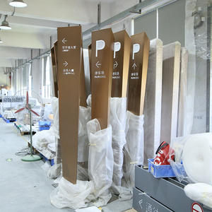 Professional Custom Free Standing Stainless Steel Outdoor Parking Pylon Sign Directional Wayfinding Signage - Product Image 3