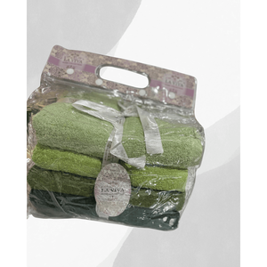 Ensemble de serviettes de bain 4 en 1 en coton 100% à séchage rapide et rafraîchissant, tissées, élégantes et luxueuses, idéales pour offrir en cadeau - Product Image 4