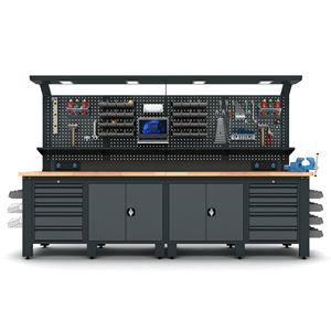 Établi en métal industriel robuste de qualité supérieure du fabricant turc Proline Plus + Combo 3101 Roulement de construction en acier de qualité supérieure - Product Image 3