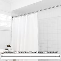 Tringle de Douche Robuste en Acier Inoxydable à Tension Réglable, Tringle à Rideau Chromée Anti-Rouille à Verrouillage par Torsion pour Fenêtre