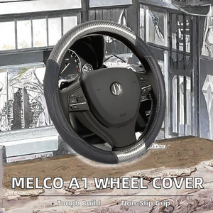 Luxuriöser 3-Speichen Anti-Rutsch Hitzebeständiger Gummi-Lenkradbezug Kompatibel mit den Meisten Auto- und LKW-Modellen - Product Image 3