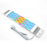 Kabel Ekstensi RGB 8Pin 24Pin ARGB ATX untuk Casing PC, Pengisian Cepat 3A, Kabel Daya Motherboard Komputer PVC Berwarna