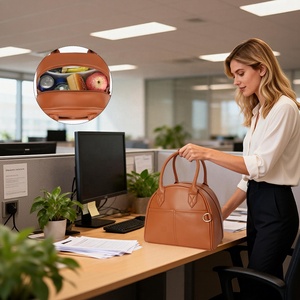 Bolsa Térmica para Almuerzo <span class=keywords><strong>de</strong></span> 10L, Impermeable, <span class=keywords><strong>de</strong></span> Cuero PU Clásico, <span class=keywords><strong>de</strong></span> Lujo, para Viajes, Trabajo, Escuela, Picnic - Product Image 1