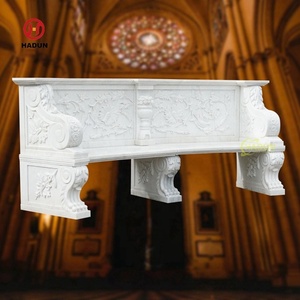 Banc de jardin en marbre <span class=keywords><strong>beige</strong></span> sculpté à la main en pierre naturelle avec sphinx - Product Image 5