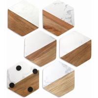 Sous-verres modernes en marbre et bois pour boisson lait sous-verres pratiques pour restaurant sous-verres personnalisables pour la décoration de la maison