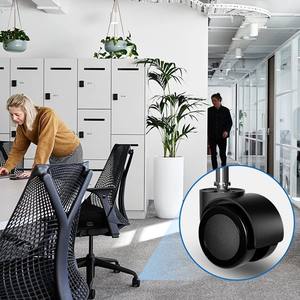 Roulettes silencieuses 50/60 mm pour chaise de bureau – Vente en gros - Product Image 4