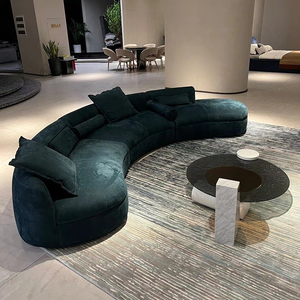 Canapé d'angle inclinable à trois places de style Japandi moderne, revêtement en cuir véritable, design écologique pour hôtel et villa - Product Image 2