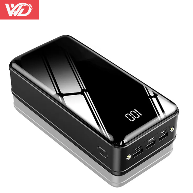 Super Capacity Charger  50000mAh Powerbank Larger Capacity Power Bank Portable 50000 MAh Power Banks Fast Charging for Outdoors