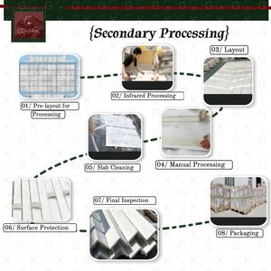 Colonne Romane in Marmo Bianco Calacatta di Precisione GOLDKING con Venature Grigie Uniche in Cristallo per Facciata in Stile Palazzo e Lobby di Villa - Product Image 5