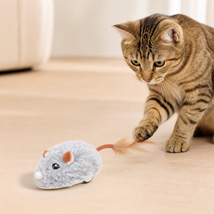 Jouet interactif intelligent pour chat, souris électrique réaliste à activation tactile, évitement automatique des obstacles, silencieux/avec son, USB - Product Image 1