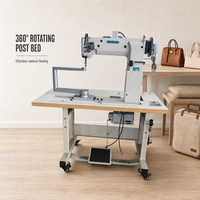 8360-A Machines à coudre industrielles à colonne rotative à 360 degrés, à alimentation composée personnalisée et à bras mobile