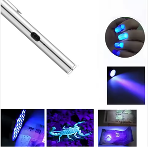 USB перезаряжаемый светодиодный фонарик из нержавеющей стали с УФ-лампой, 365 нм для пресс-формы, обнаружение мха, алюминиевый сплав, ручной тактический фонарик - Product Image 4