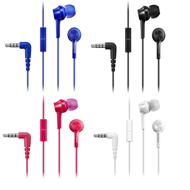 New Original RP-TCM115 In-Ear Headphones W/Mic and Remote 9mm Assorted Colors PLC Controller