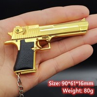 Porte-clés pistolet mini armes pistolet désert aigle pistolet 3d métal porte-clés porte-clés pistolet llavero con pistola de pintar