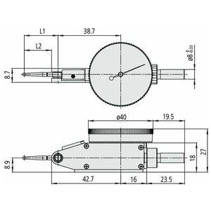 Chất lượng cao cấp đòn bẩy quay số chỉ số kiểm tra quay số đo công cụ cho các phép đo chính xác - Product Image 4