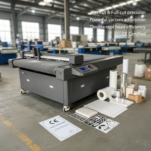 เครื่องตัดสติ๊กเกอร์แบบแบน Teneth Factory พร้อมหัวดูดสุญญากาศแบบคู่ สำหรับตัดวัสดุกระดาษแข็ง ไวนิลถ่ายโอนความร้อน สติ๊กเกอร์ DTF และ PPF แบบ <span class=keywords><strong>Kiss</strong></span> and Die Cut - Product Image 3