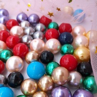 Vente en gros de perles rondes en ABS à demi-trou de 6 à 18mm Imitation de perles pour bijoux et vêtements