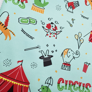 Vải giả da PU in kỹ thuật số tùy chỉnh, không thấm nước, mềm mại, thoải mái, lớp lót 100% polyester, đáng yêu, dùng cho may mặc. - Product Image 2