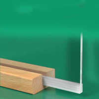 Support de Table Transparent en Acrylique avec Base en Bois – Présentoir de Menu Durable pour Affiches et Panneaux A4/A5 – Offre Spéciale