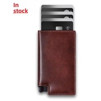 Porte-cartes en métal pour hommes, anti-vol RFID, en aluminium