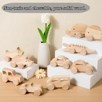 Montessori Kleinkind-Schiebewagen aus Buchenholz für 0-24 Monate, Frühpädagogisches Greifspielzeug